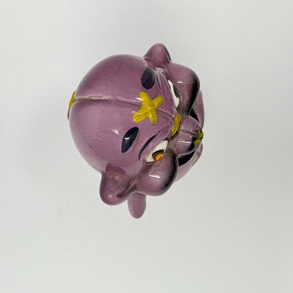 Vtg Kreiss Psycho Ceramics Purple Monster Figurine My Operation Stitches Kitschy - Picture 3 of 8